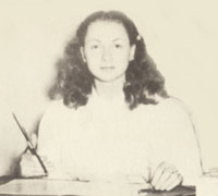 Dorothy as a college newspaper editor about 1946.
