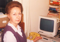 Dorothy in her New Hampshire office about 1990.